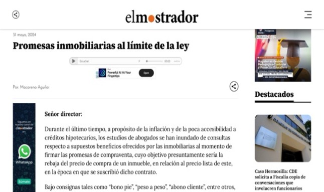 Promesas inmobiliarias al límite de la ley